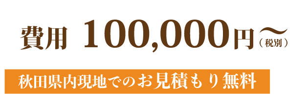 費用100,000円（税別）〜